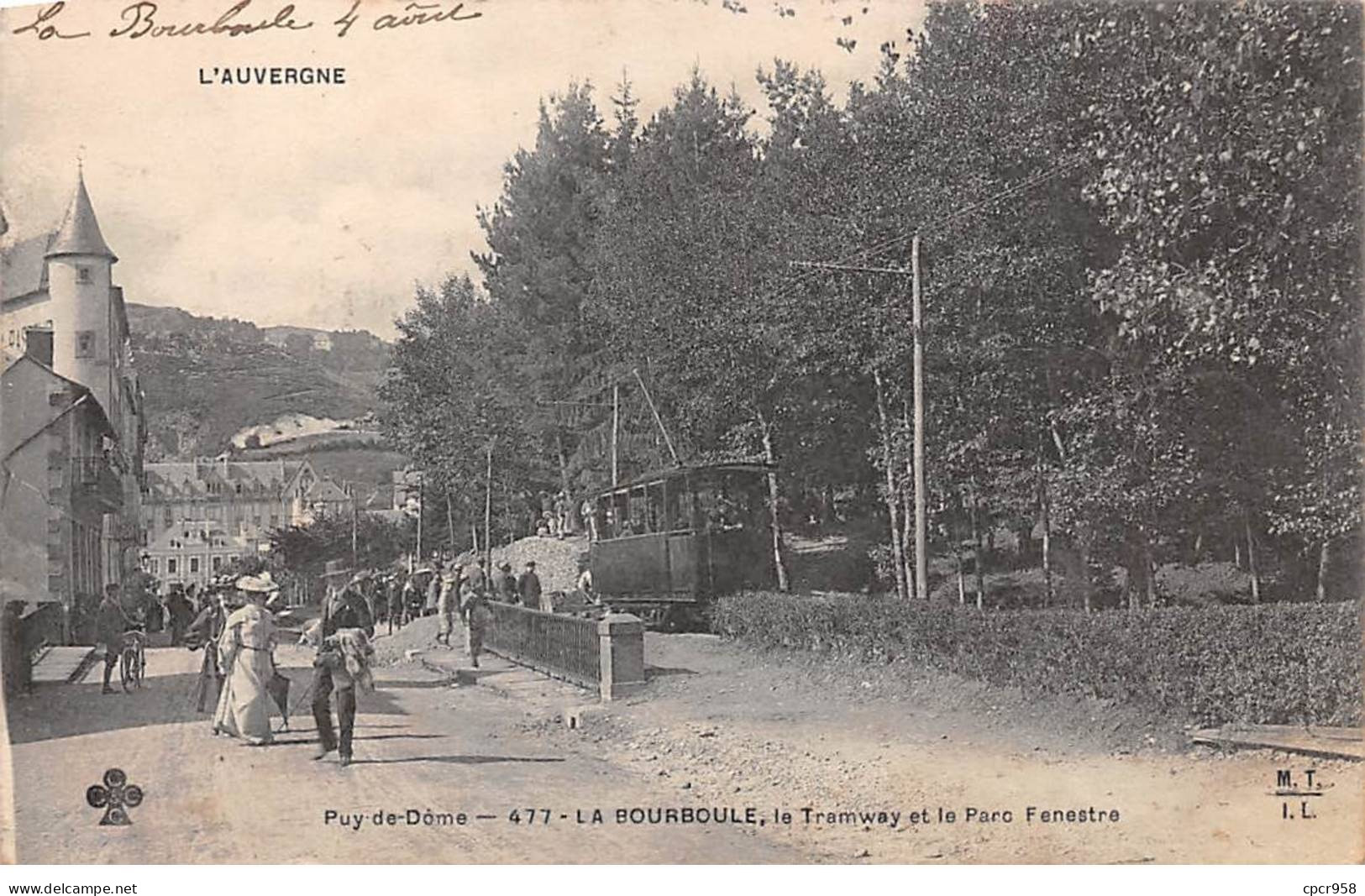 63-SAN59721-LA BOURBOULE.Le Tramway Et Le Parc Fenestre - La Bourboule