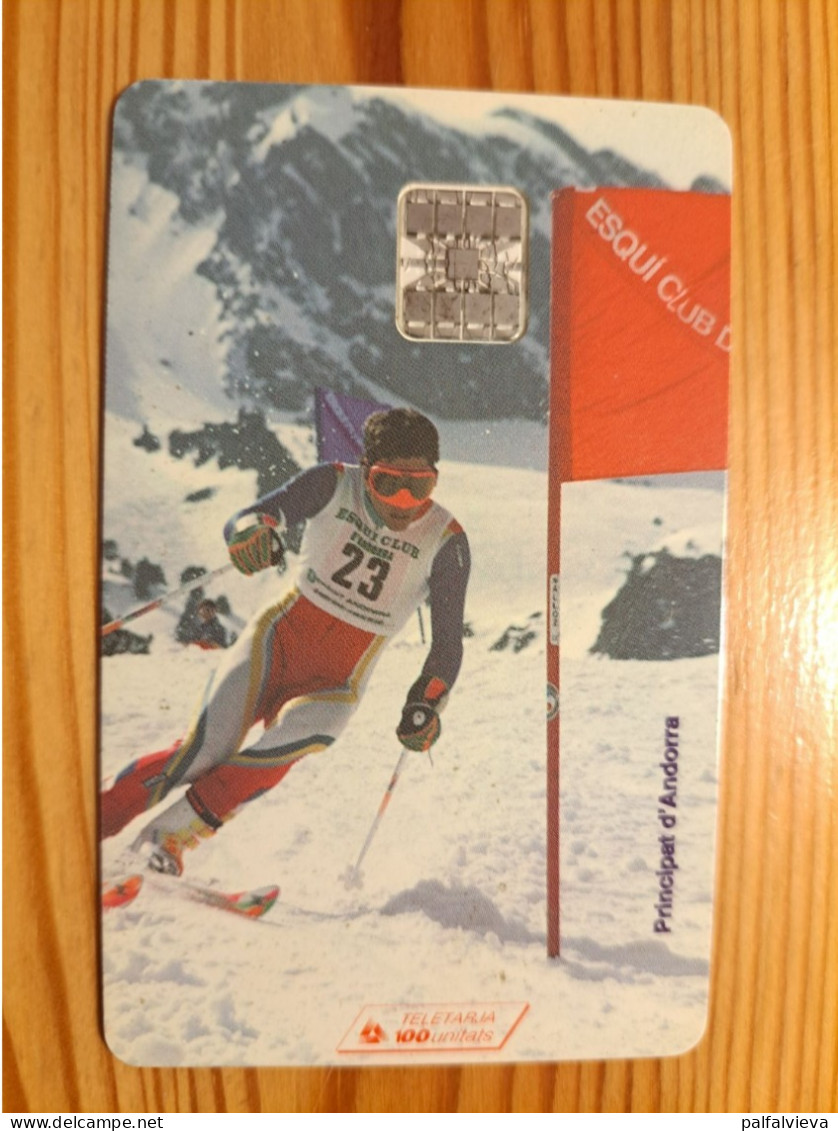 Phonecard Andorra - Skiing - Andorre