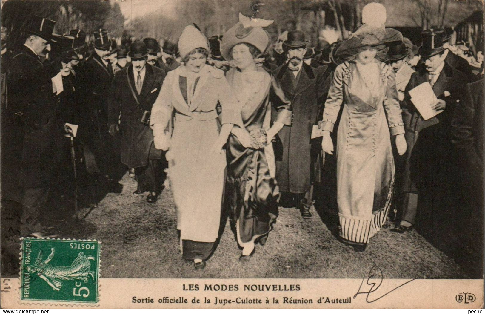 N°904 W -cpa Mode Nouvelle -sortie Officielle De La Jupe Culotte -Auteil- - Moda