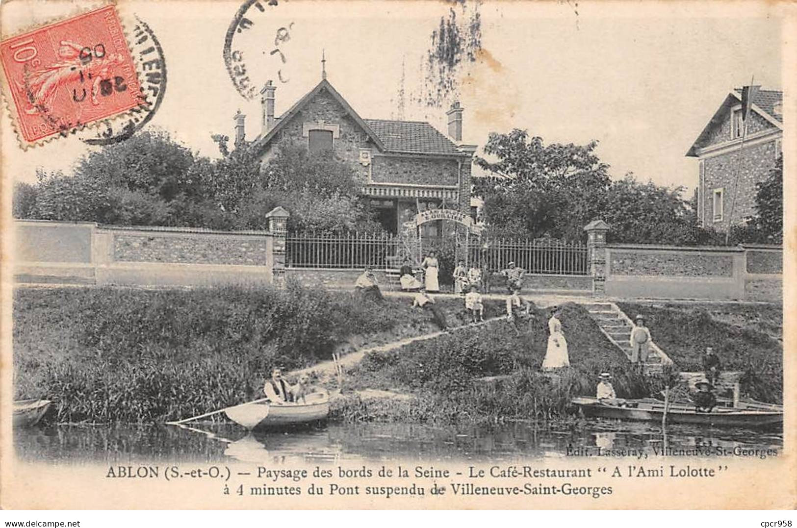 94 - ABLON - SAN45512 - Paysage Des Bords De Seine - Le Café Restaurant "A L'Ami Lolotte" - Ablon Sur Seine