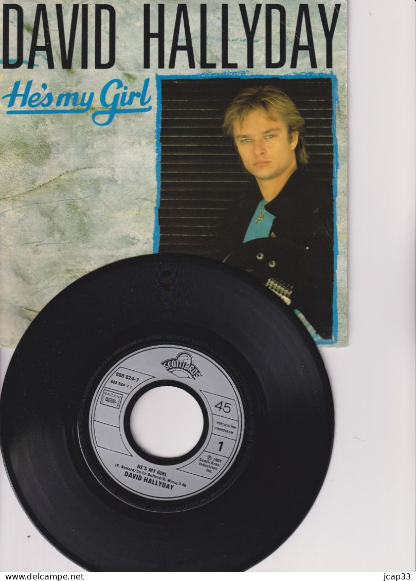 JOHNNY HALLYDAY  -  DAVID HALLYDAY  -  LOT DE 3 45 T   - - Other - French Music