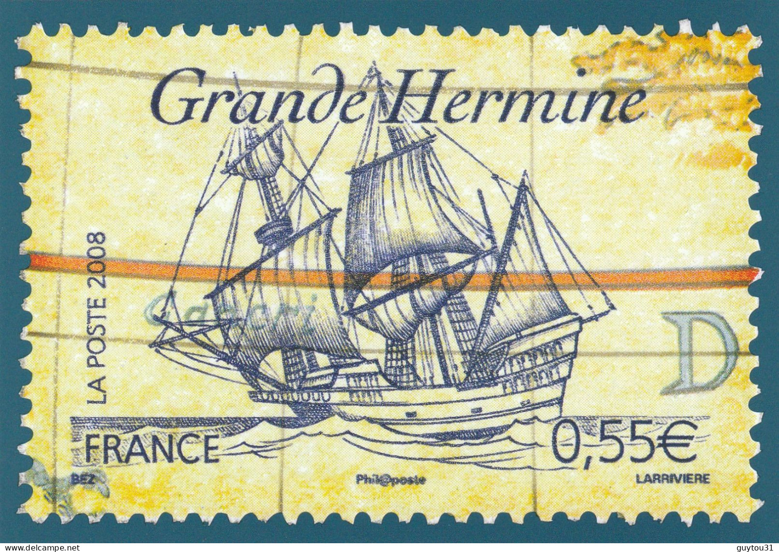 Frane 2024 : Carte Pré-timbrée Oeuvres De La Marine. Timbre Grande Hermine - PAP : Altri (1995-...)