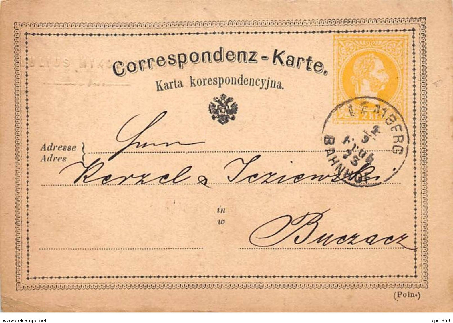 POLOGNE - SAN45706 - Lemberg Lwow - 1873 - Carte Pub - Pologne