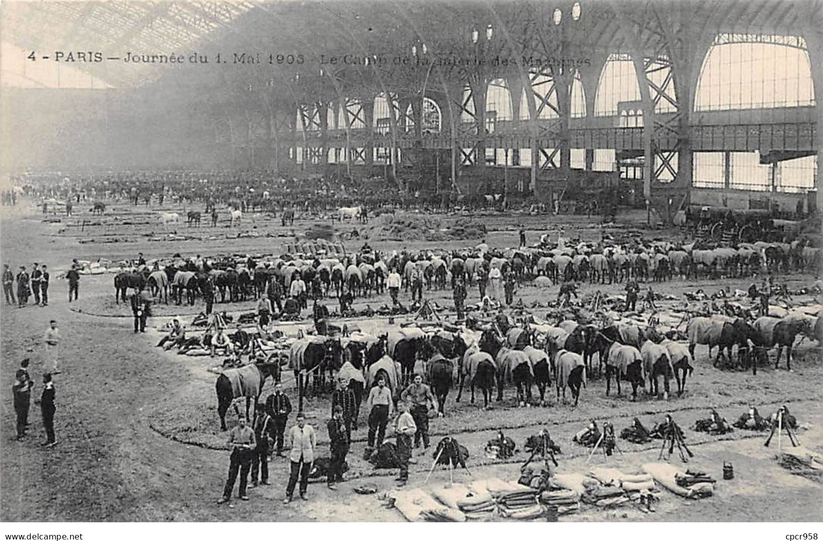 75020-SAN59898-PARIS.Journée Du 1er Mai 1903.Campement Des Troupes Dans La Galerie Des Machines - Paris (20)