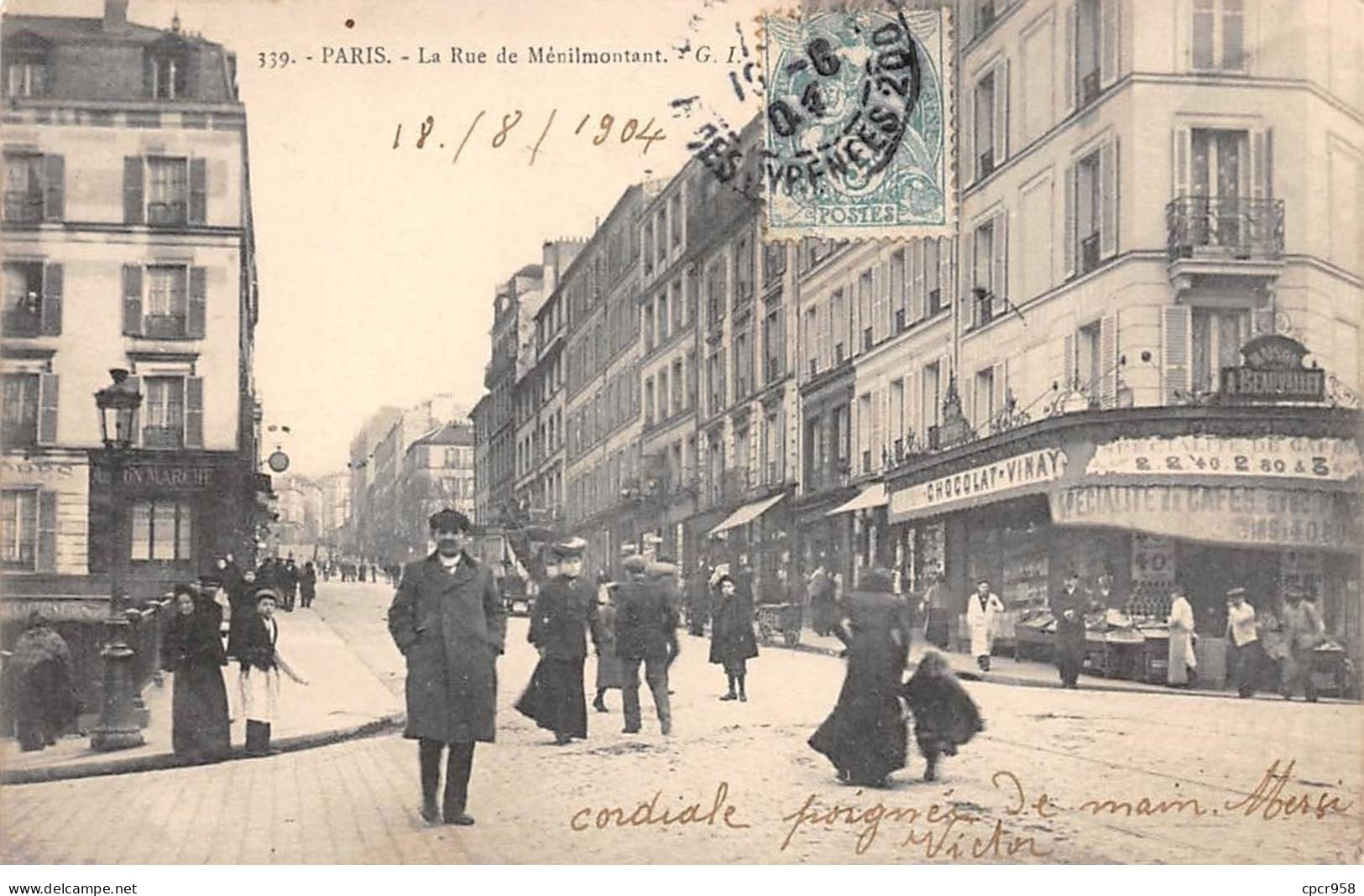 75020-SAN59895-PARIS.Rue De Ménilmontant - Arrondissement: 20