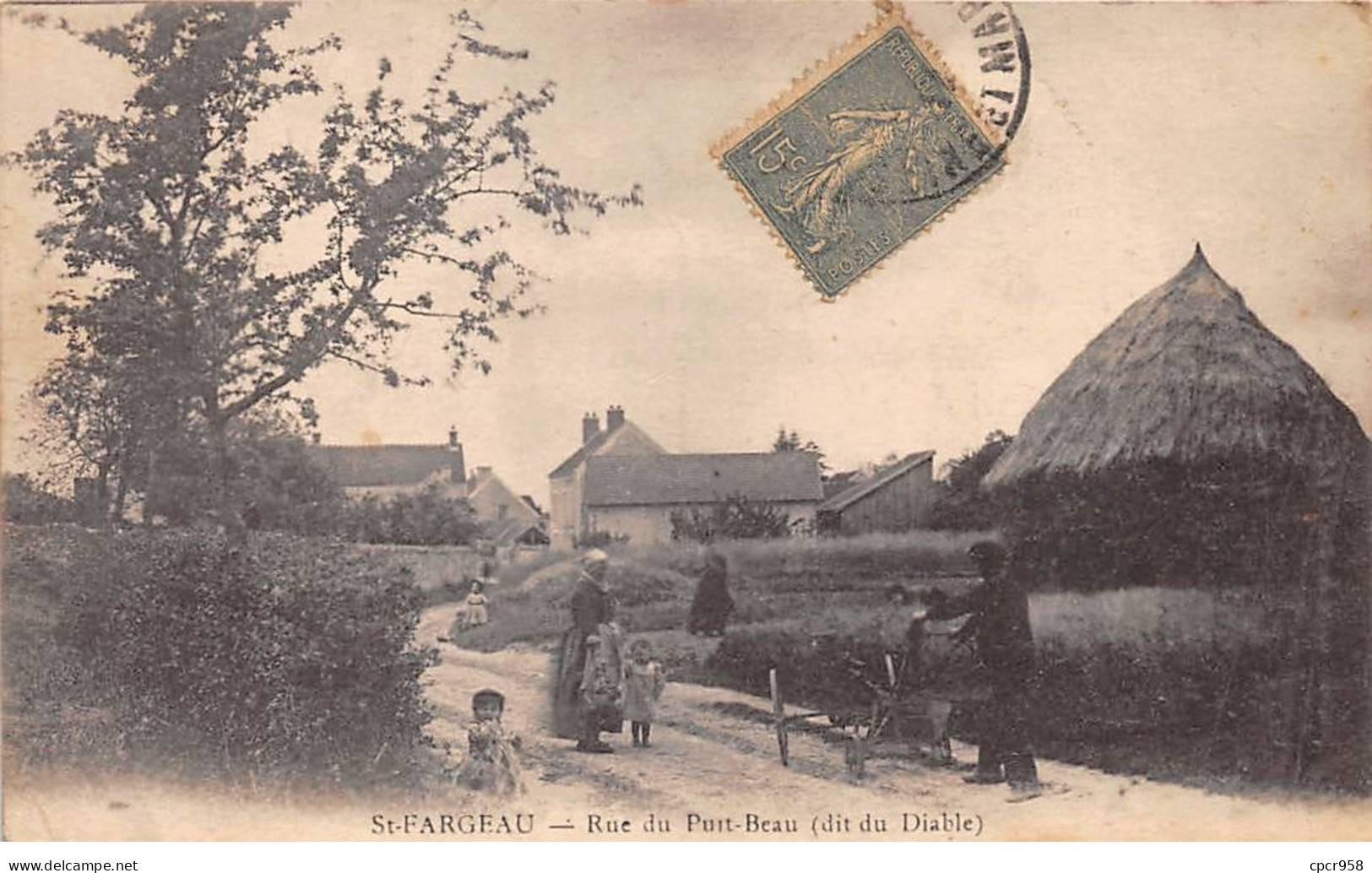 77-SAN59967-SAINT FARGEAU.Rue Du Puit-Beau (dit Du Diable) - Saint Fargeau Ponthierry