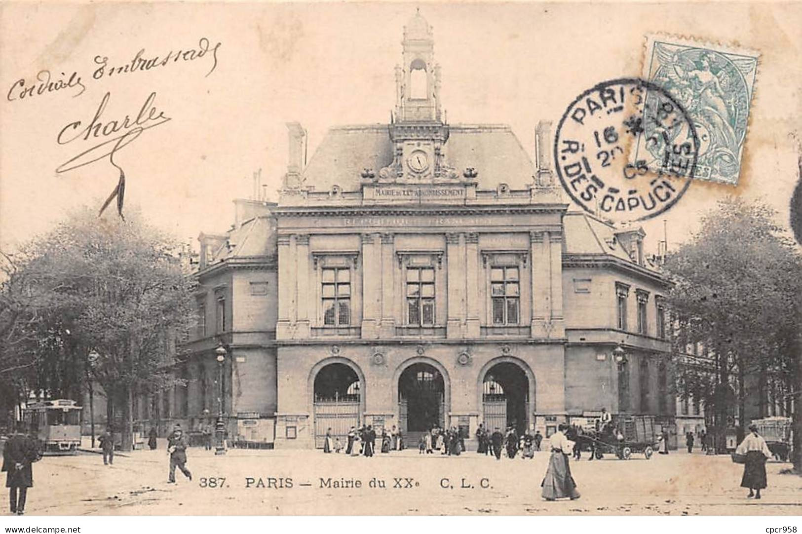 75020-SAN59894-PARIS.Mairie Du XXe.En L'état.Décolé - District 20