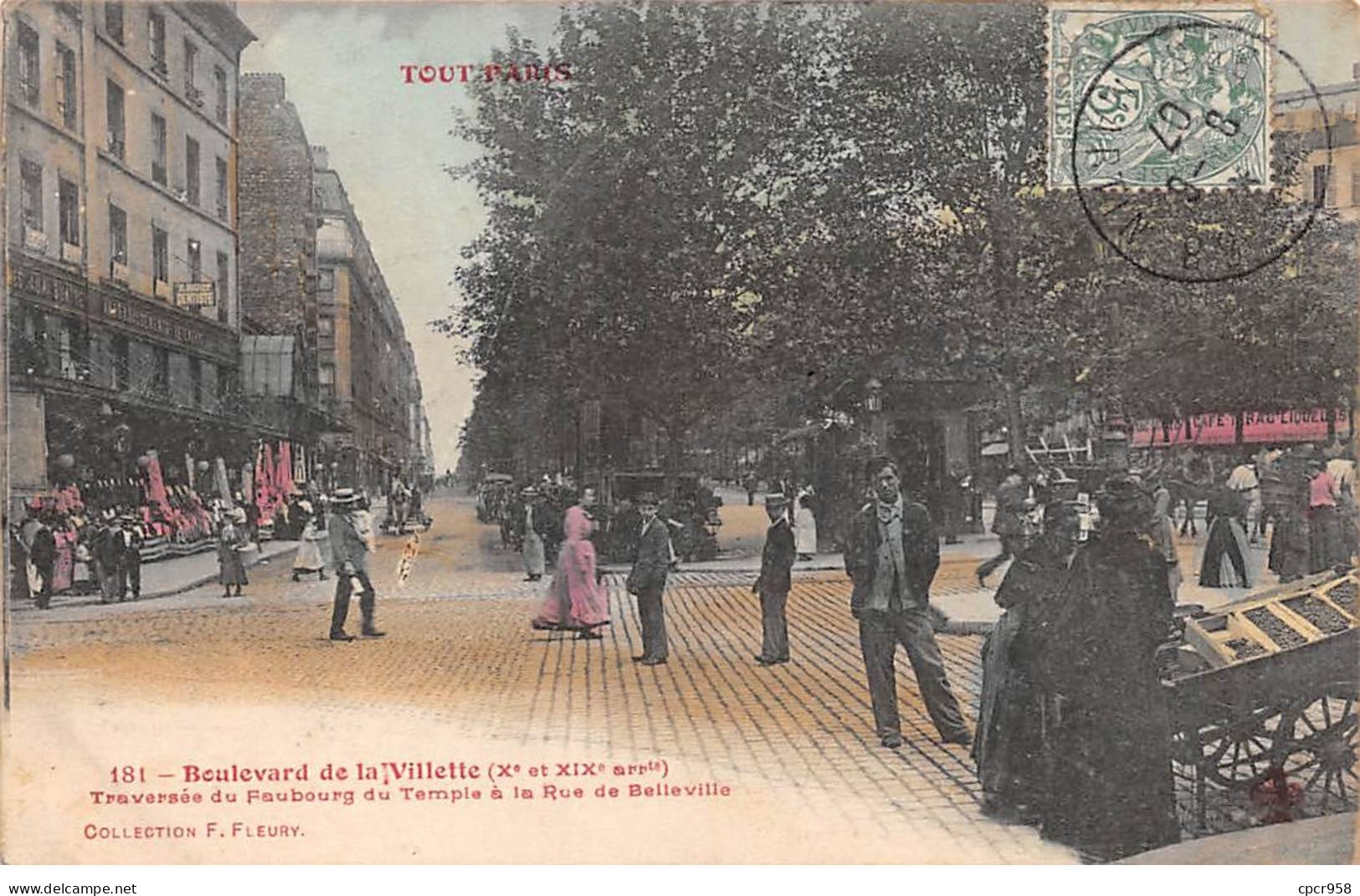 75019-SAN59888-PARIS.Boulevard De La Villette.Faubourg Du Temple.Rue De Belleville - Arrondissement: 19