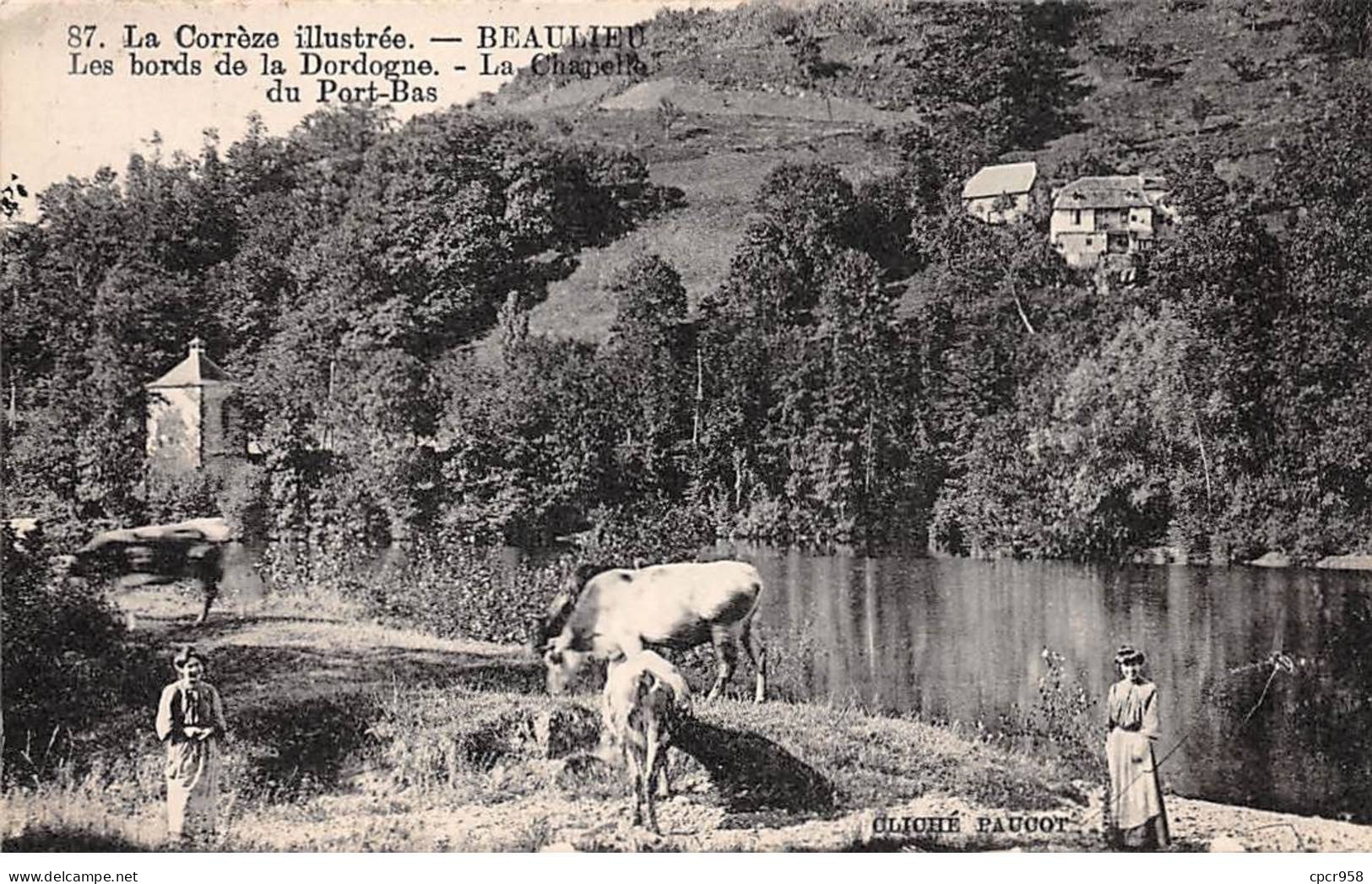 19.SAN58971.Corrèze.Beaulieu.Les Bords De La Dordogne.La Chapelle Du Port-Bas.Agriculture - Autres & Non Classés