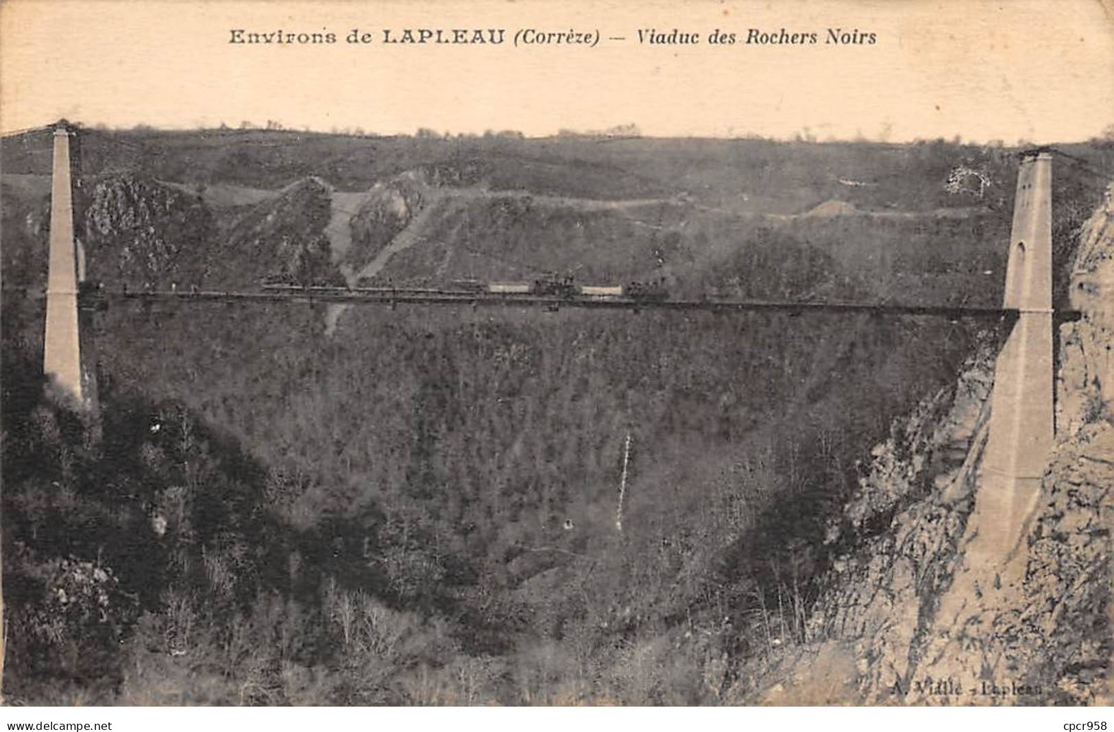 19.SAN58962.Corrèze.Environs De Lapleau.Viaduc Des Rochers Noirs.Train - Autres & Non Classés