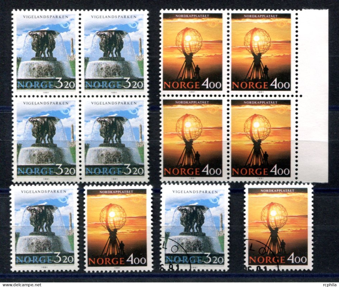 RC 27493 NORVEGE TIMBRES EMIS EN 1991 NEUFS ** MNH + OBLITÉRÉS TB - Unused Stamps