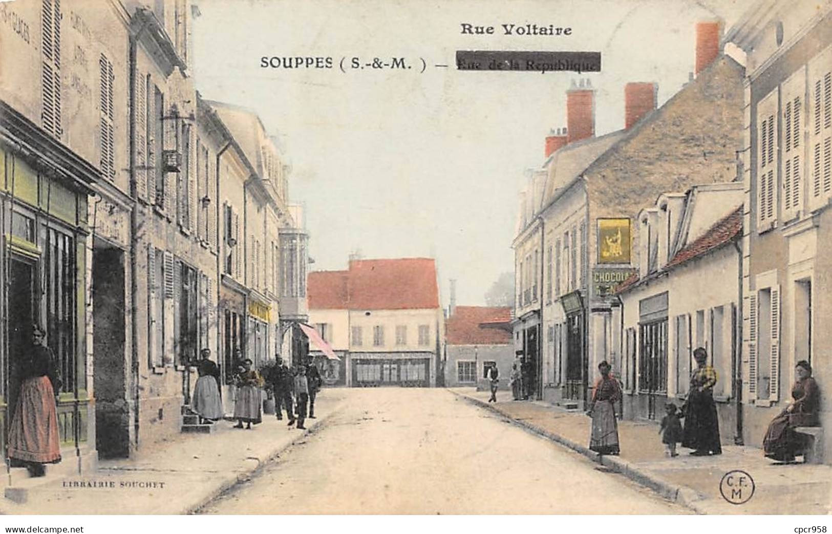 77-SAN59933-SOUPPES.Rue Voltaire - Souppes Sur Loing