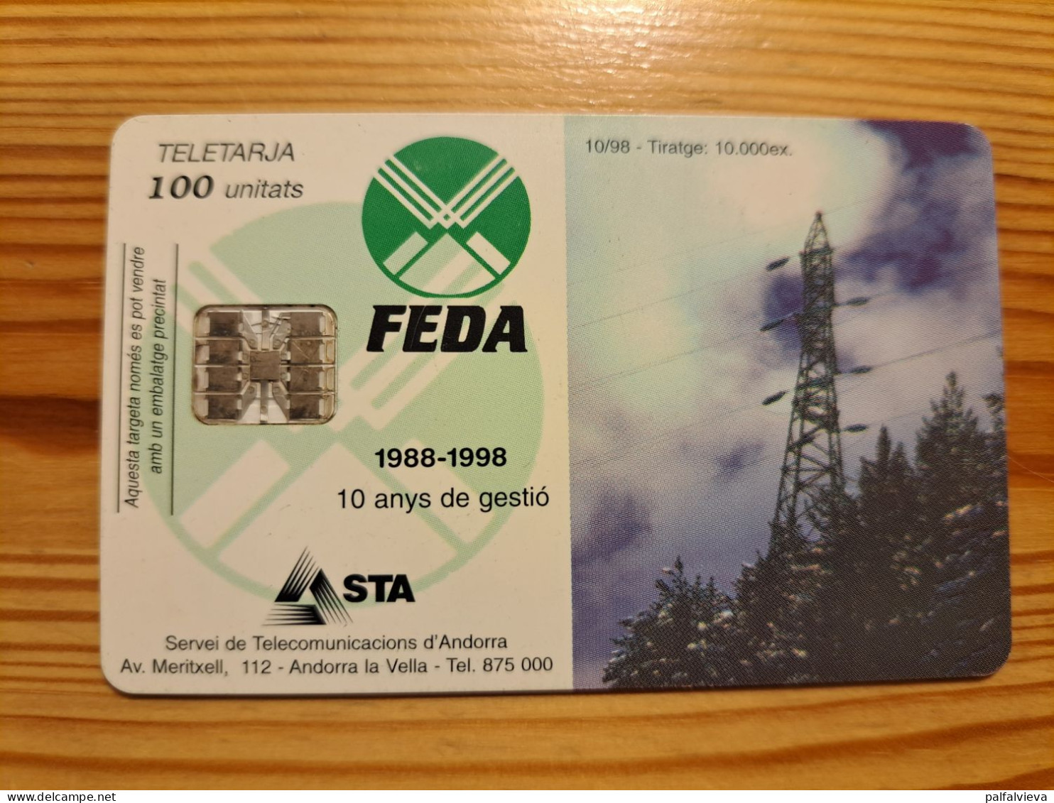 Phonecard Andorra - Feda - Andorre