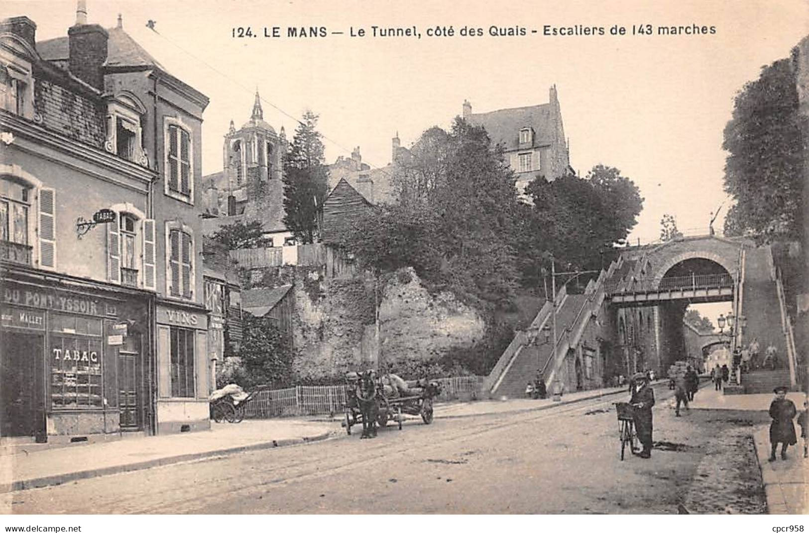 72-SAN59802-LE MANS.Le Tunnel, Côté Des Quais.Escaliers De 143 Marches - Le Mans