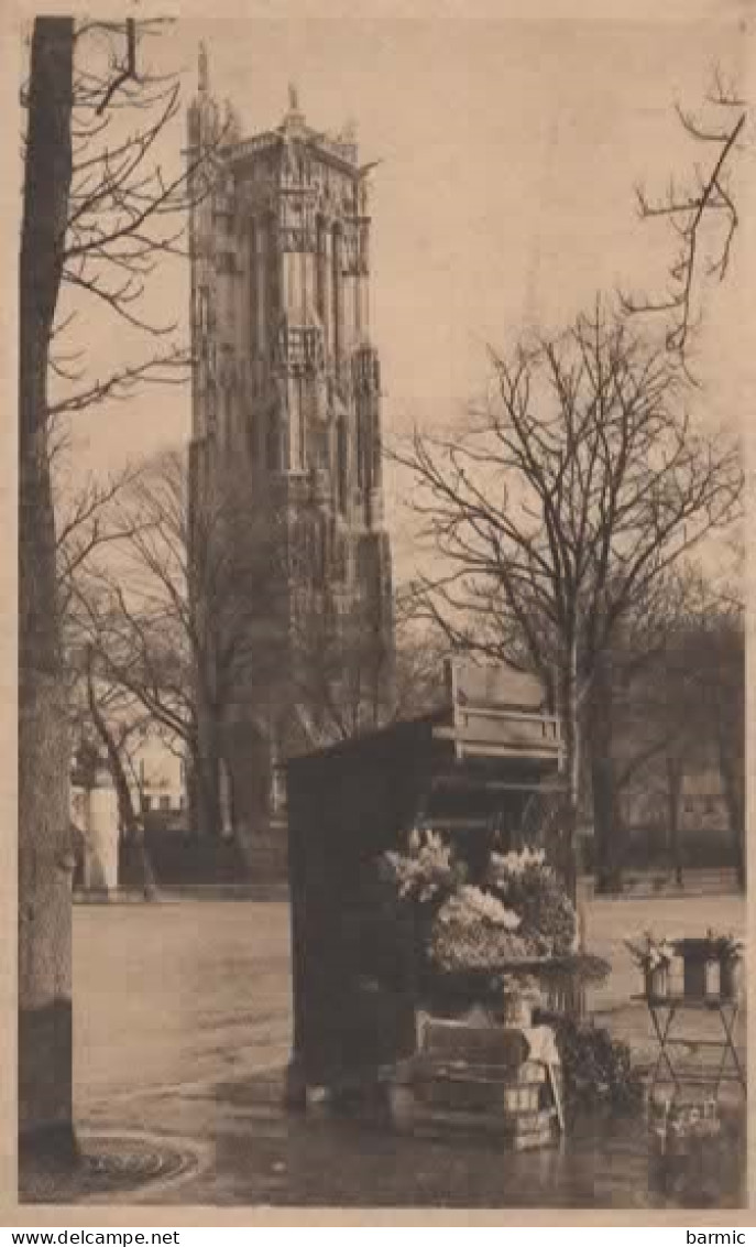 PARIS, LA TOUR ST JACQUES, MARCHANDE DE FLEURS REF 15816 - Other Monuments