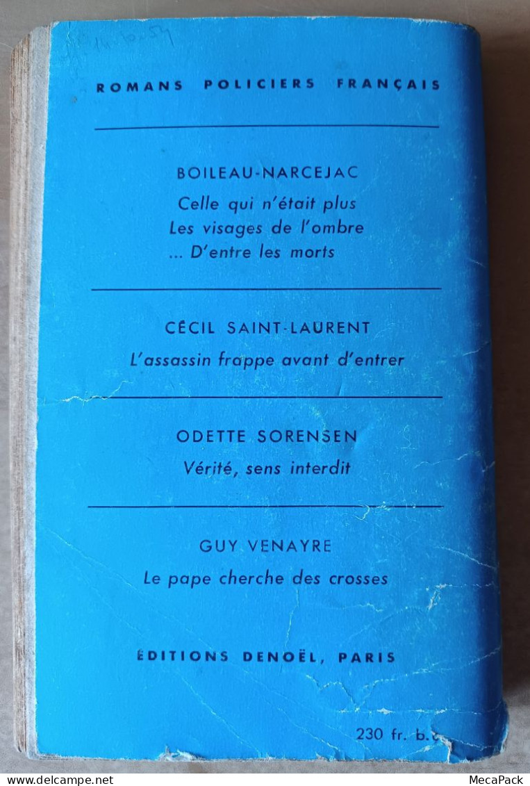 Boileau-Narcejac - ... D'entre Les Morts - Editions Denoël (1ère édition De 1954) - Autres & Non Classés
