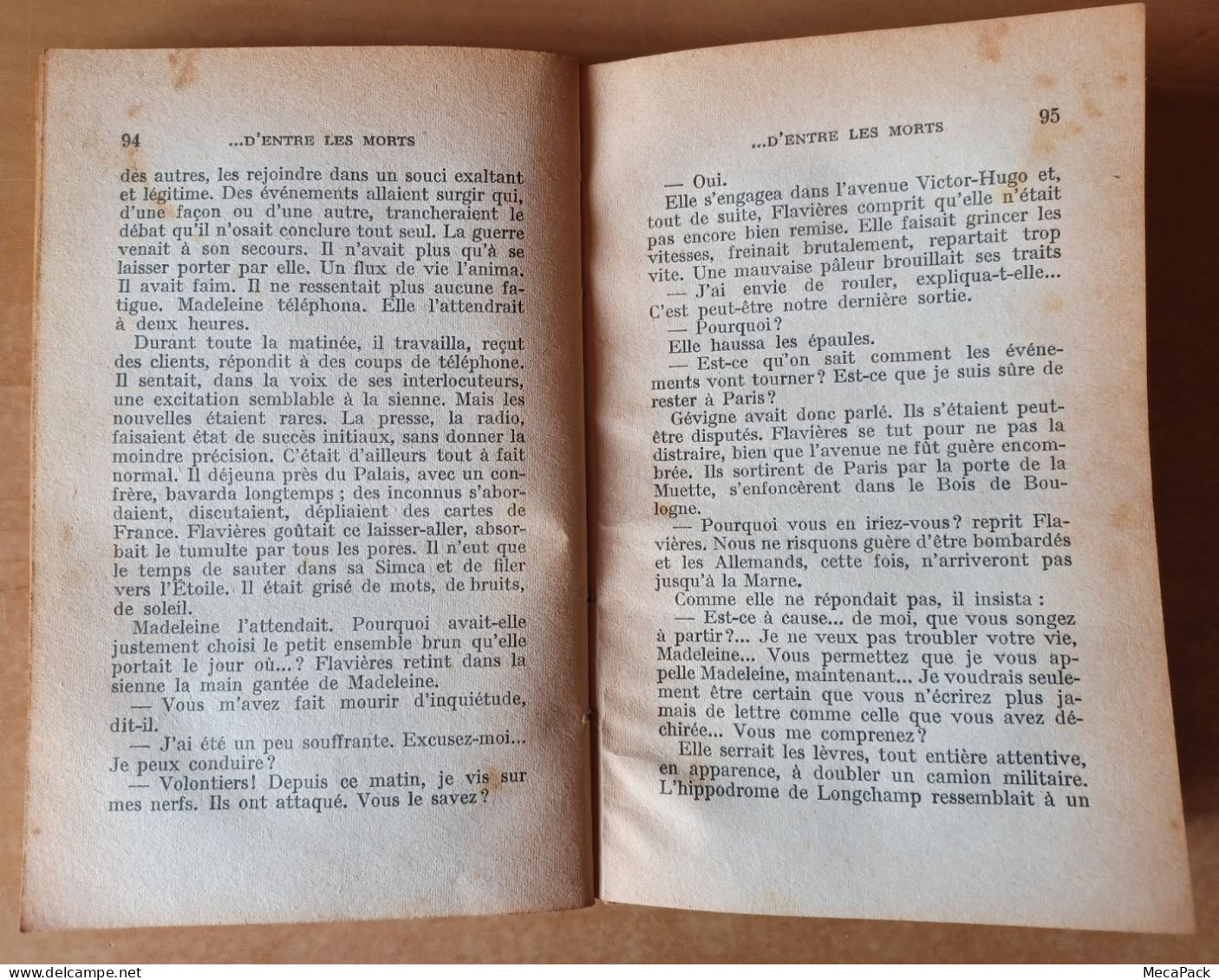 Boileau-Narcejac - ... D'entre les morts - Editions Denoël (1ère édition de 1954)