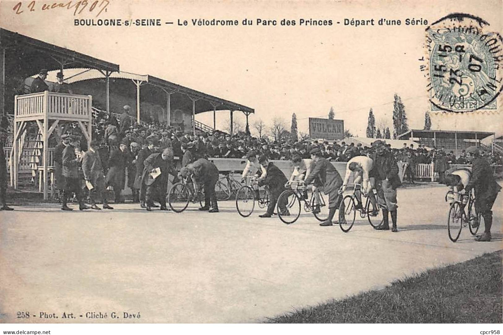 92-SAN60146-BOULOGNE SUR SEINE.Le Vélodrome Du Parc Des Princes.Départ D'une Série - Boulogne Billancourt