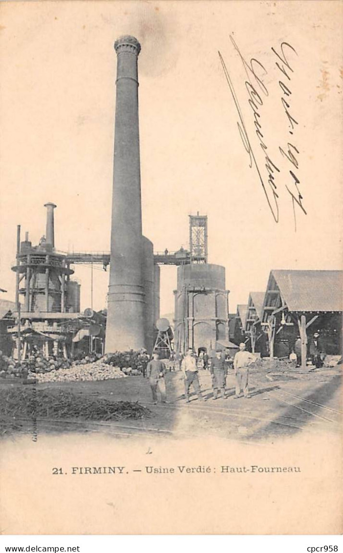 42-SAN59086-FIRMINY.Usine Verdié : Haut-Fourneau.Mine - Firminy