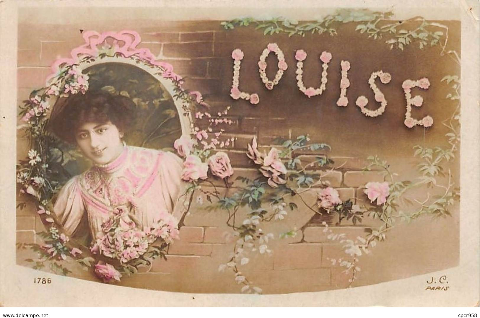 Prénom - N°85700 - Louise - Jeune Femme Dans Un Médaillon - Vornamen