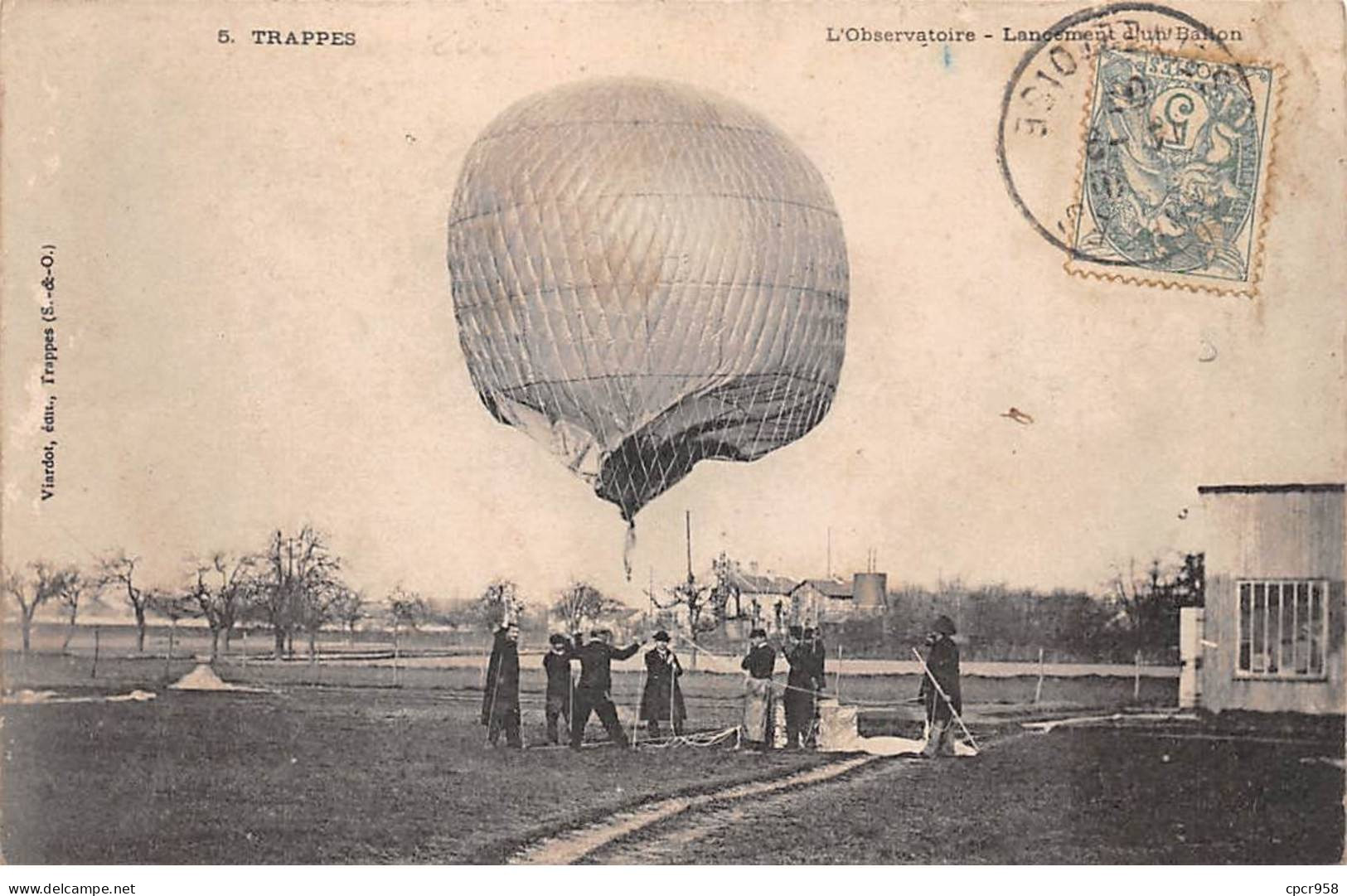 78-SAN60057-TRAPPES.L'Observatoire.Lancement D'un Ballon - Trappes