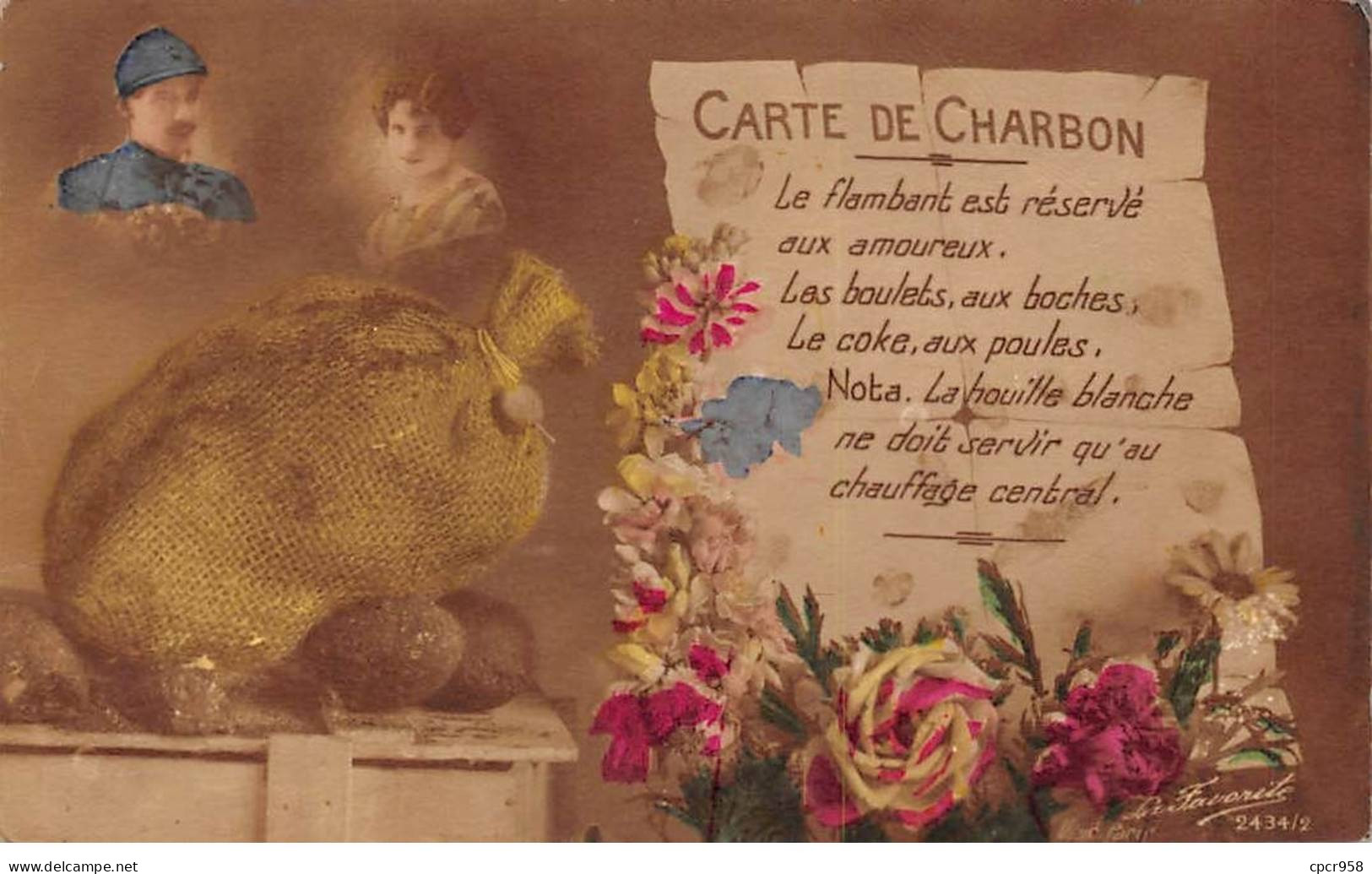 Humour - N°85315 - Carte De Charbon - Le Flambant Est Réservé Aux Amoureux ... - Humor