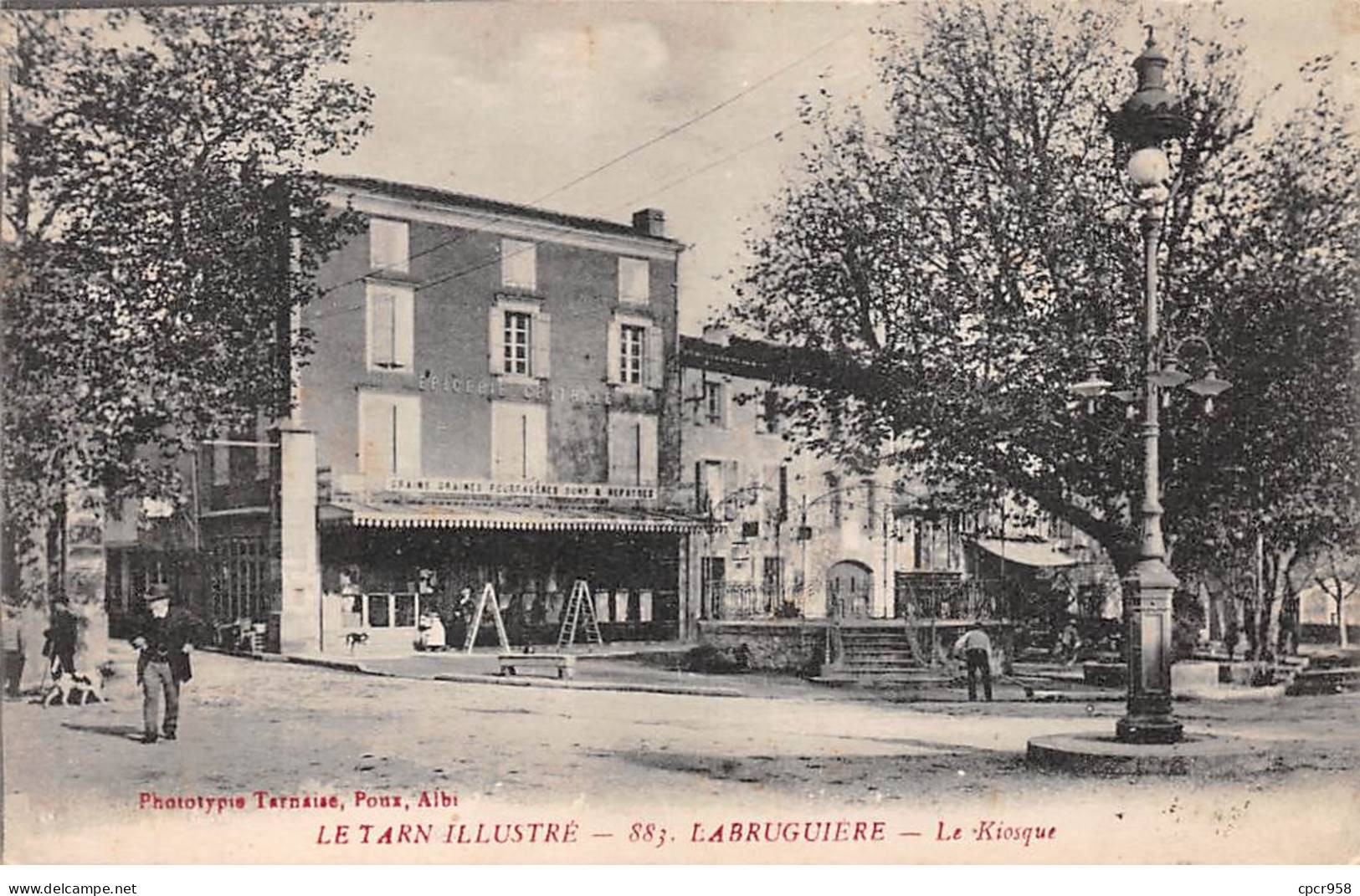 81-SAN60071-LABRUGUIERE.Le Kiosque.Cachet Militaire - Labruguière