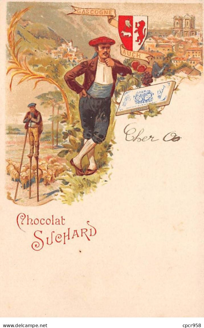 Publicité - N°85248 - Chocolat Suchard - Gascogne - Homme Sur Des échasses - Werbepostkarten