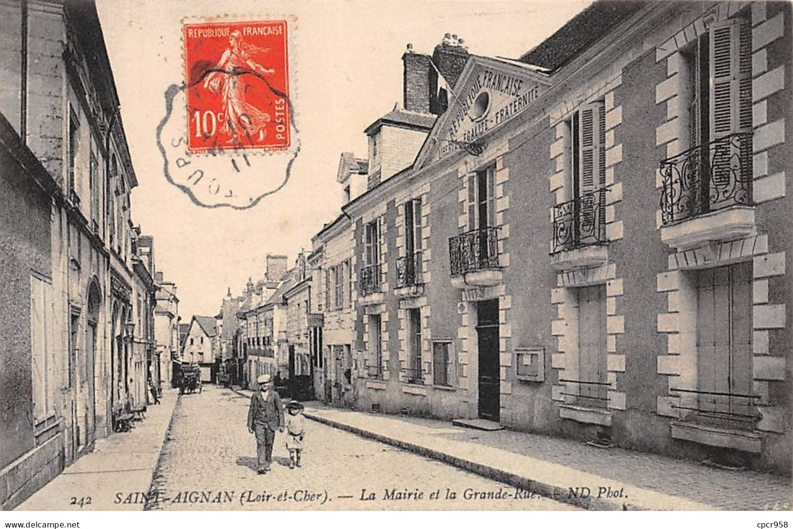 41-AM21787.Saint Aignan.N°242.La Mairie Et La Grande Rue - Saint Aignan