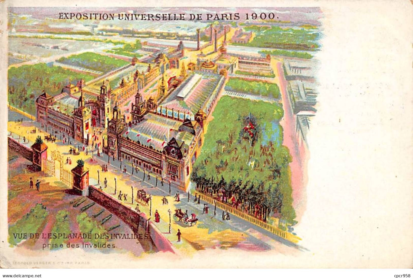 Publicité - N°85242 - Expo. Uni. Paris 1900 - Vue De L'Esplanade Des Invalides Prise Des Invalides - Chemiseries Michau - Werbepostkarten