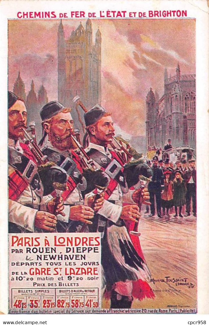 Publicité - N°85239 - Chemins De Fer De L'Etat Et De Brighton - Paris à Londres - Maurice Toussaint - Werbepostkarten