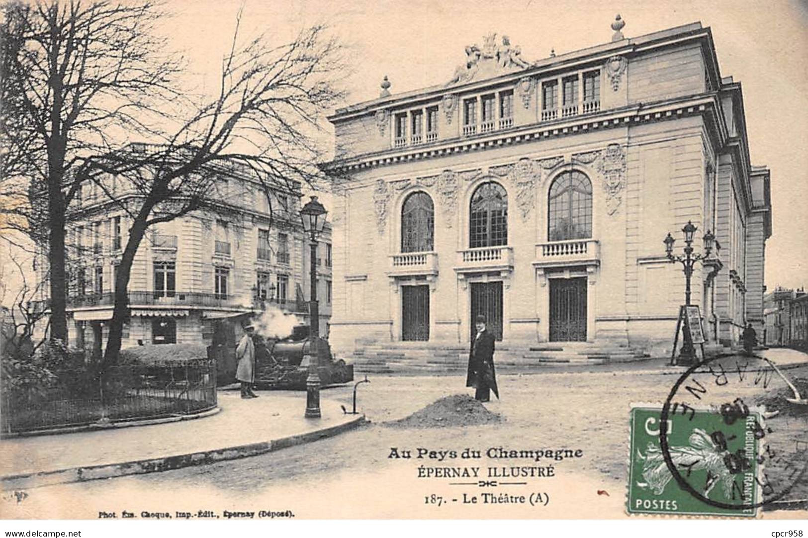 51-SAN59336-EPERNAY.Le Théâtre.Train - Epernay