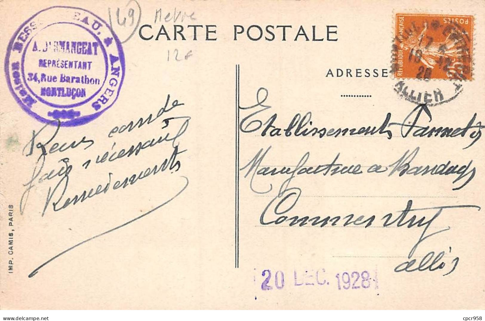 49-AM21953.Angers.Etablissement Bessonneau.Filatures.Corderies.tissages.Métier - Angers