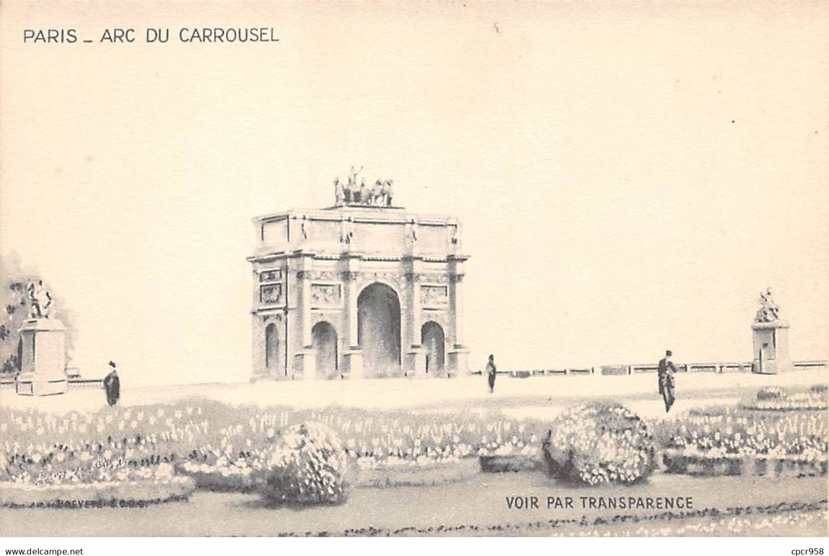 Fantaisie - N°85484 - PARIS - Arc Du Carrousel - Voir Par Transparence - Carte à Système - Móviles (animadas)