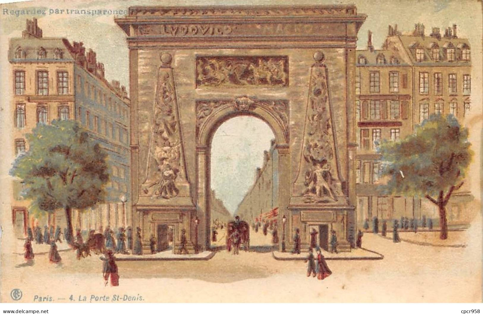 Fantaisie - N°85478 - PARIS - 4. La Porte Saint-Denis - Regarder Par Transparence - Carte à Système - Móviles (animadas)