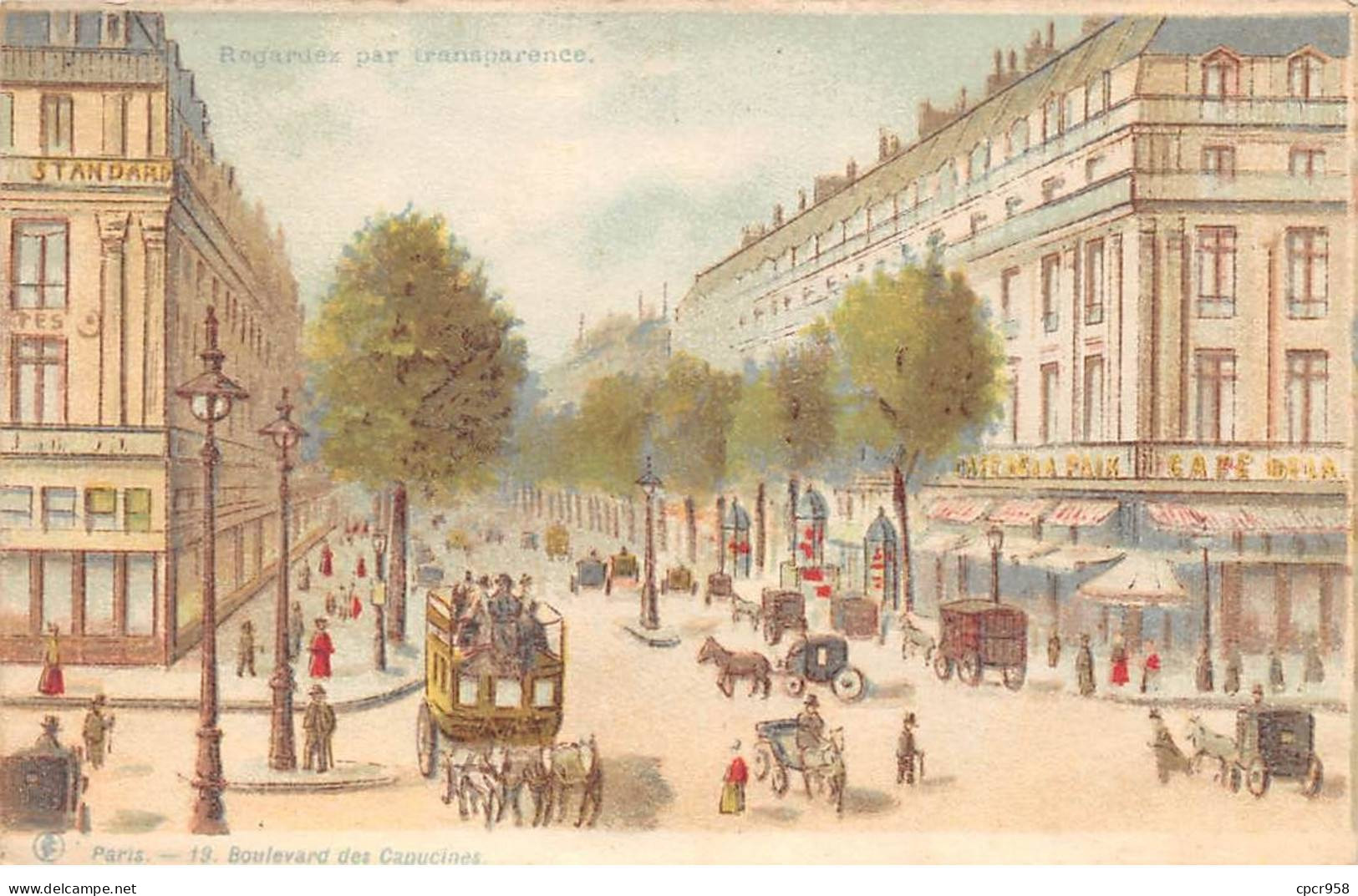 Fantaisie - N°85467 - PARIS - 19. Boulevard Des Capucines - Regarder Par Transparence - Carte à Système - Móviles (animadas)