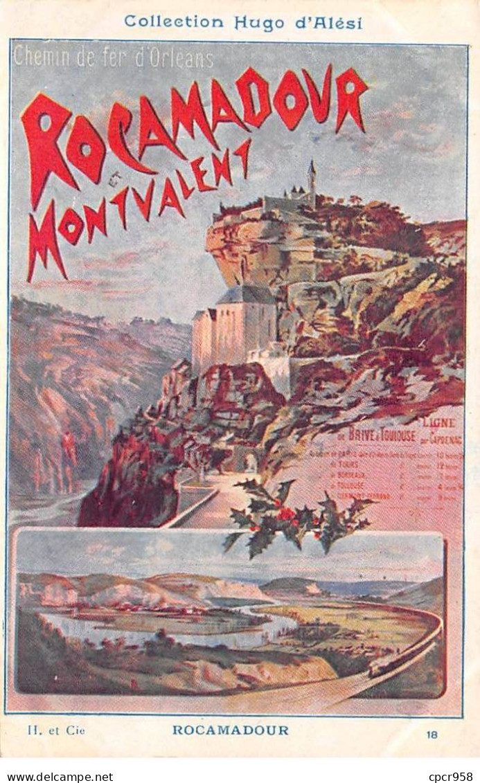 46-AM21894.Rocamadour.Mont Valery.Vhemin De Fer D'Orléans.Publicité - Rocamadour