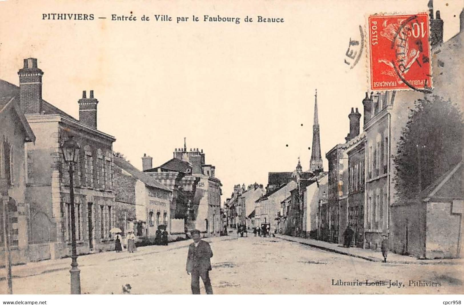 45-AM21842.Pithiviers.Entrée De La Ville Par Le Faubourg De Beauce - Pithiviers