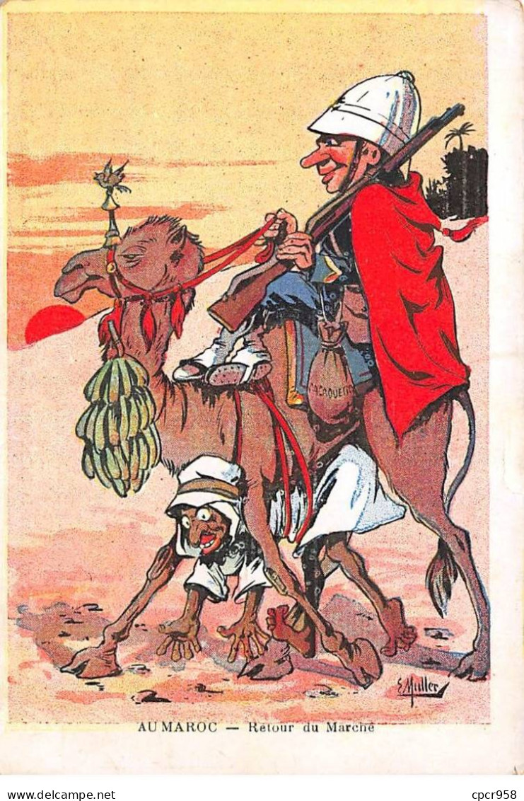 Maroc - N°84582 - E. Muller - Retour Du Marché - Carte Publicitaire "La Nouvelle Pate Pectorale" H. Boyer - Altri & Non Classificati