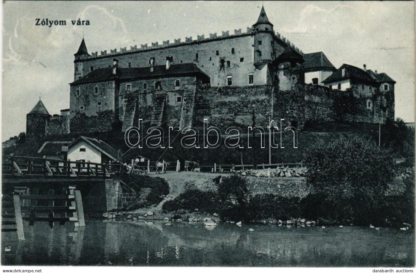 T2/T3 1915 Zólyom, Zvolen; Vár, Garam Folyó és Híd / Hrad / Castle, Hron River And Bridge (EK) - Unclassified