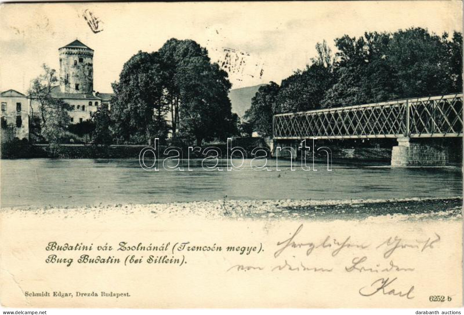 T2/T3 1901 Zsolna, Zilina; Hrad Budatín / Budatin Vára A Vág Völgyében, Vasút Híd. Schmidt Edgar Kiadása / Castle, Váh R - Unclassified