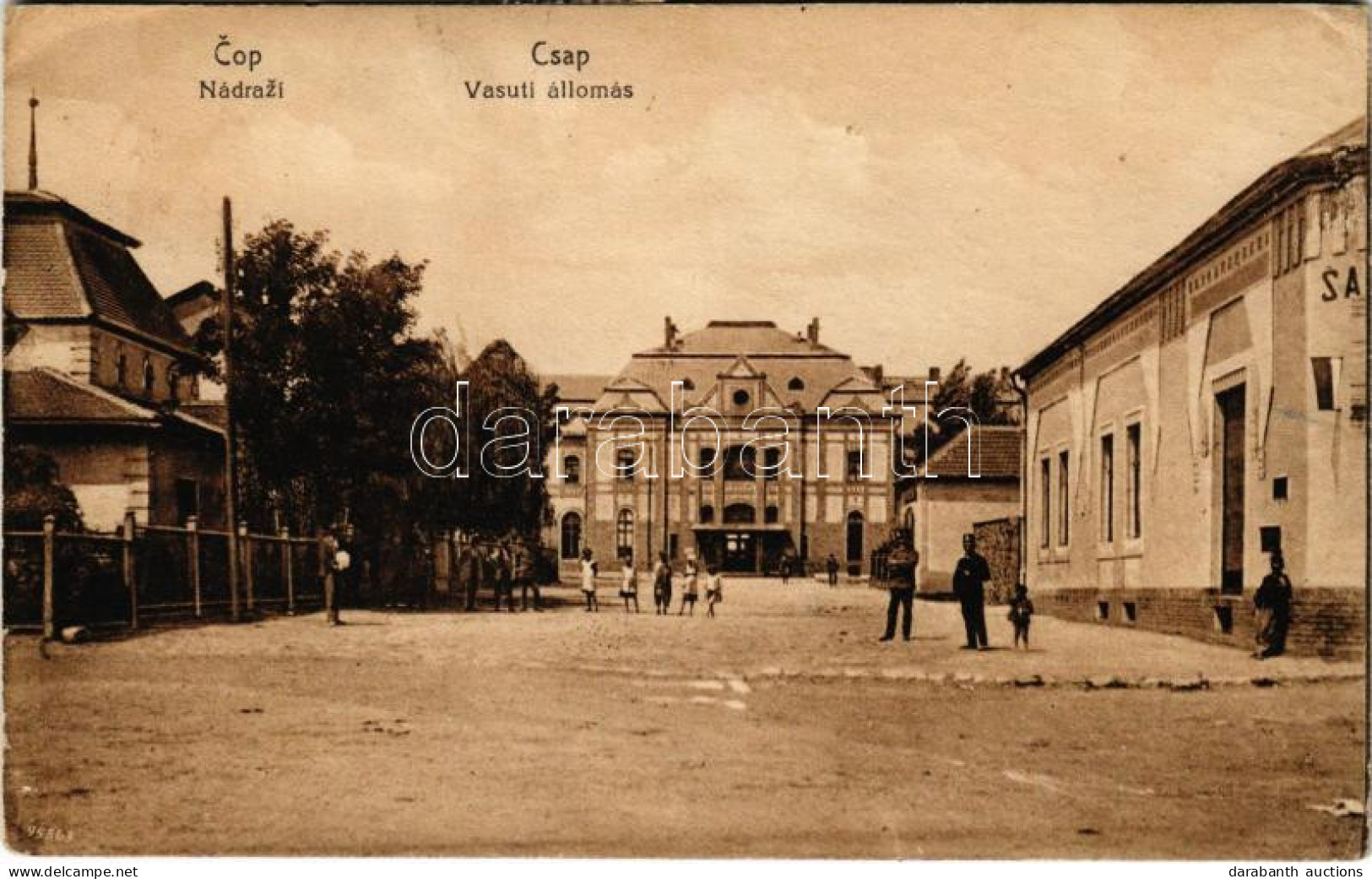 T2/T3 1922 Csap, Cop, Chop; Nádrazí / Vasútállomás / Railway Station (EK) - Unclassified