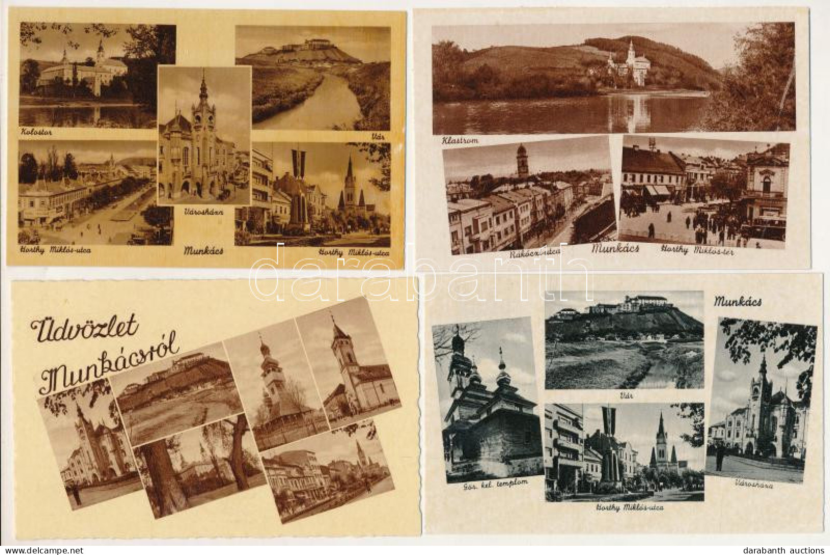 ** Munkács, Mukacheve, Mukacevo; - 10 Db RÉGI Város Képeslap / 10 Pre-1945 Town-view Postcards - Zonder Classificatie