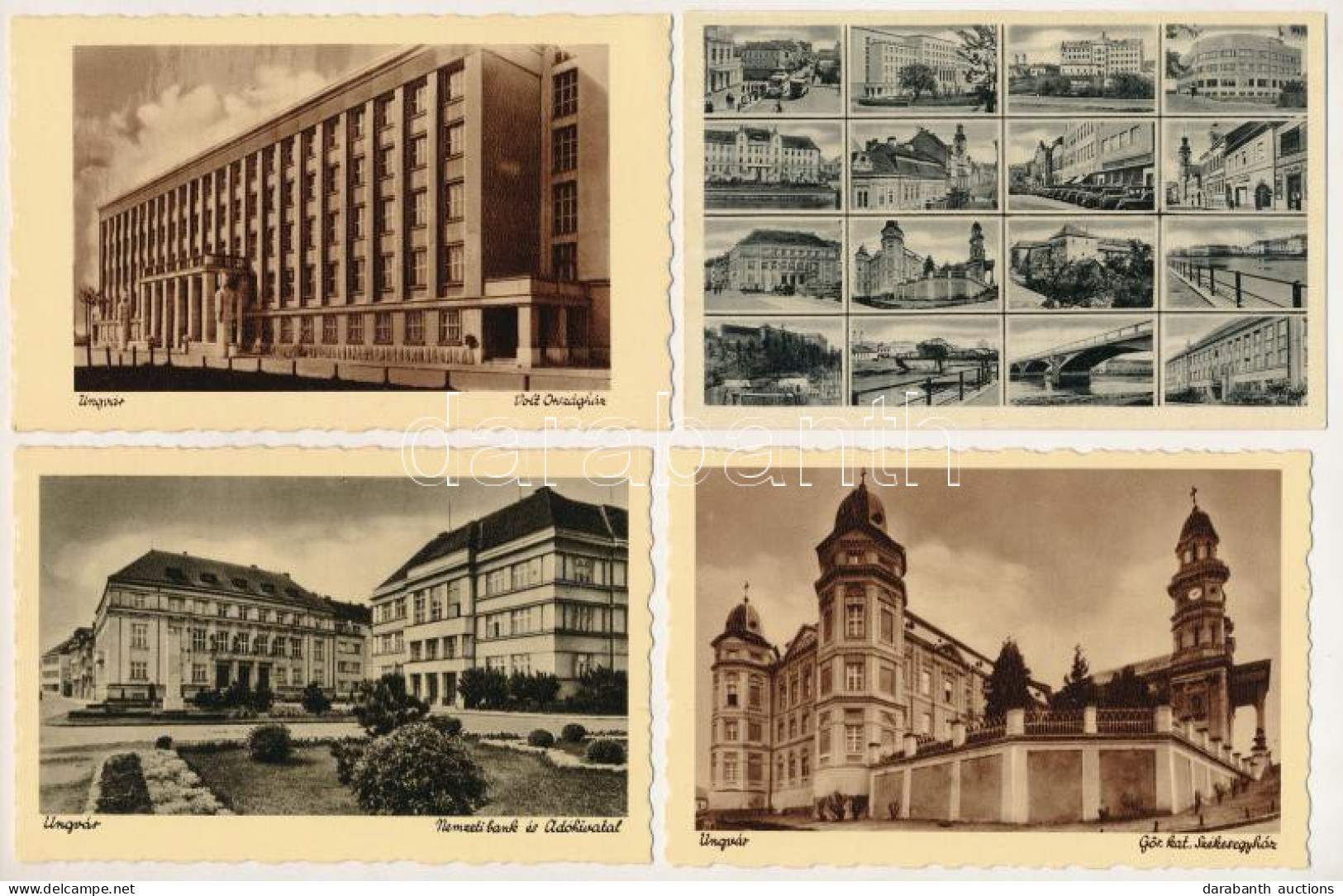 ** Ungvár, Uzshorod, Uzhhorod, Uzhorod; - 10 Db RÉGI Város Képeslap / 10 Pre-1945 Town-view Postcards - Unclassified