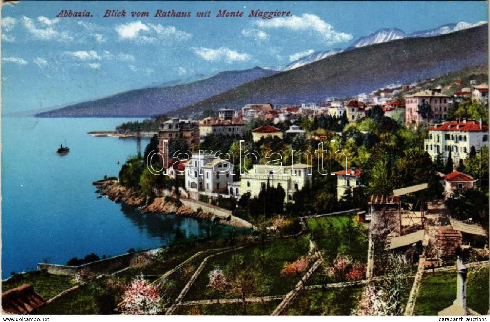 T2/T3 1912 Abbazia, Opatija; Blick Vom Rathaus Mit MOnte Maggiore - Sin Clasificación