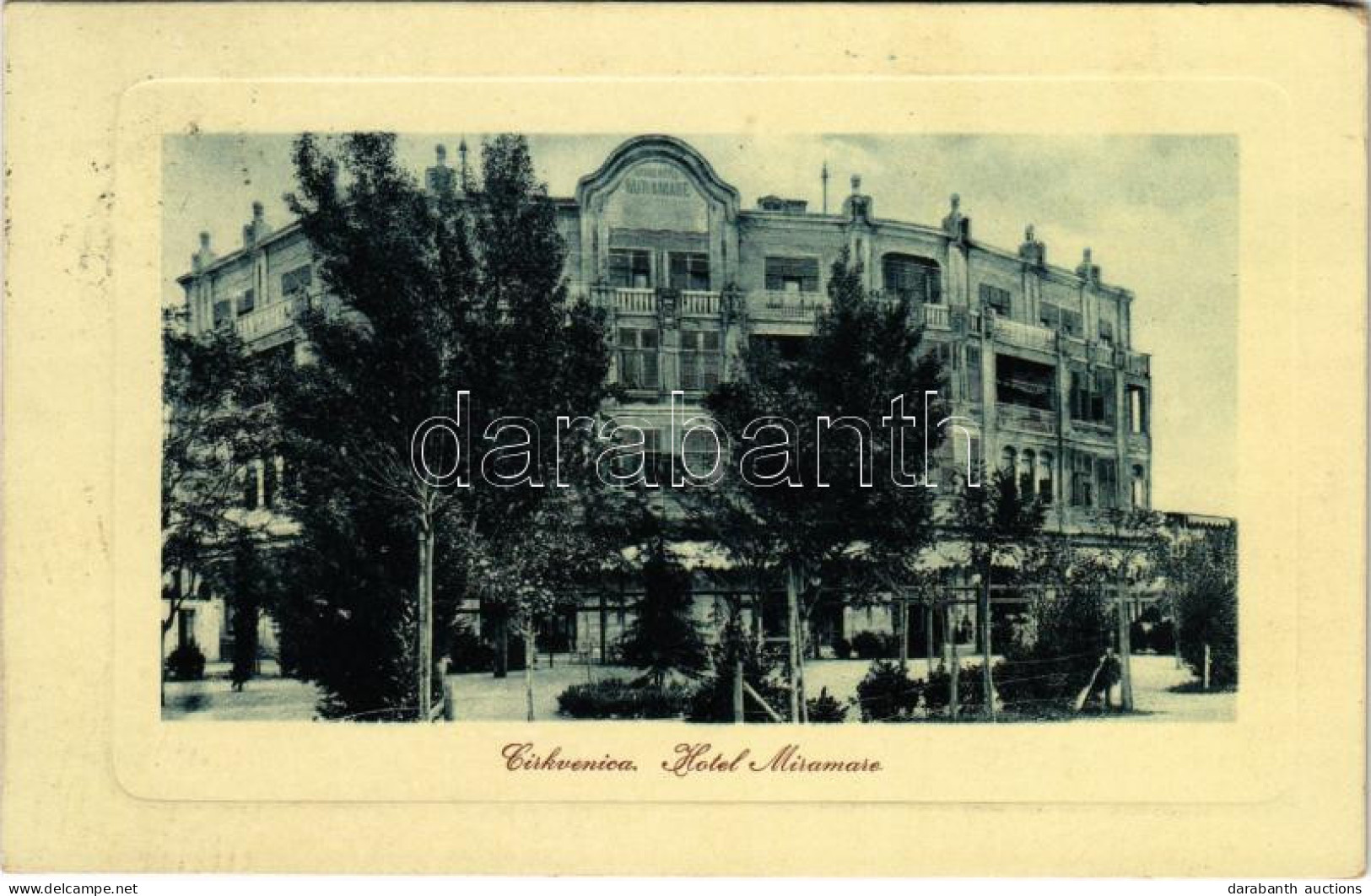 T3 Crikvenica, Cirkvenica; Hotel Miramare. W.L. Bp. 3867. (kopott Sarok / Worn Corner) - Ohne Zuordnung
