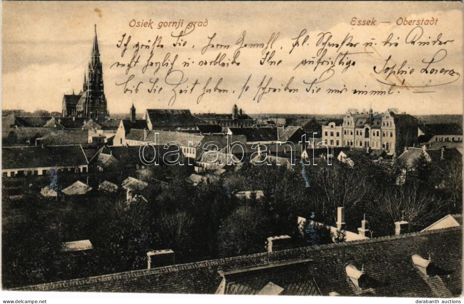 T2/T3 1908 Eszék, Essegg, Osijek; Gornji Grad / Oberstadt - Non Classés