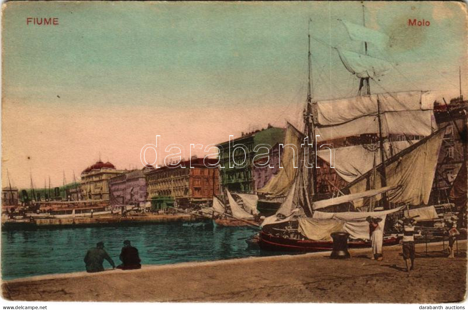 T2/T3 1915 Fiume, Rijeka; Molo / Port (EK) - Unclassified