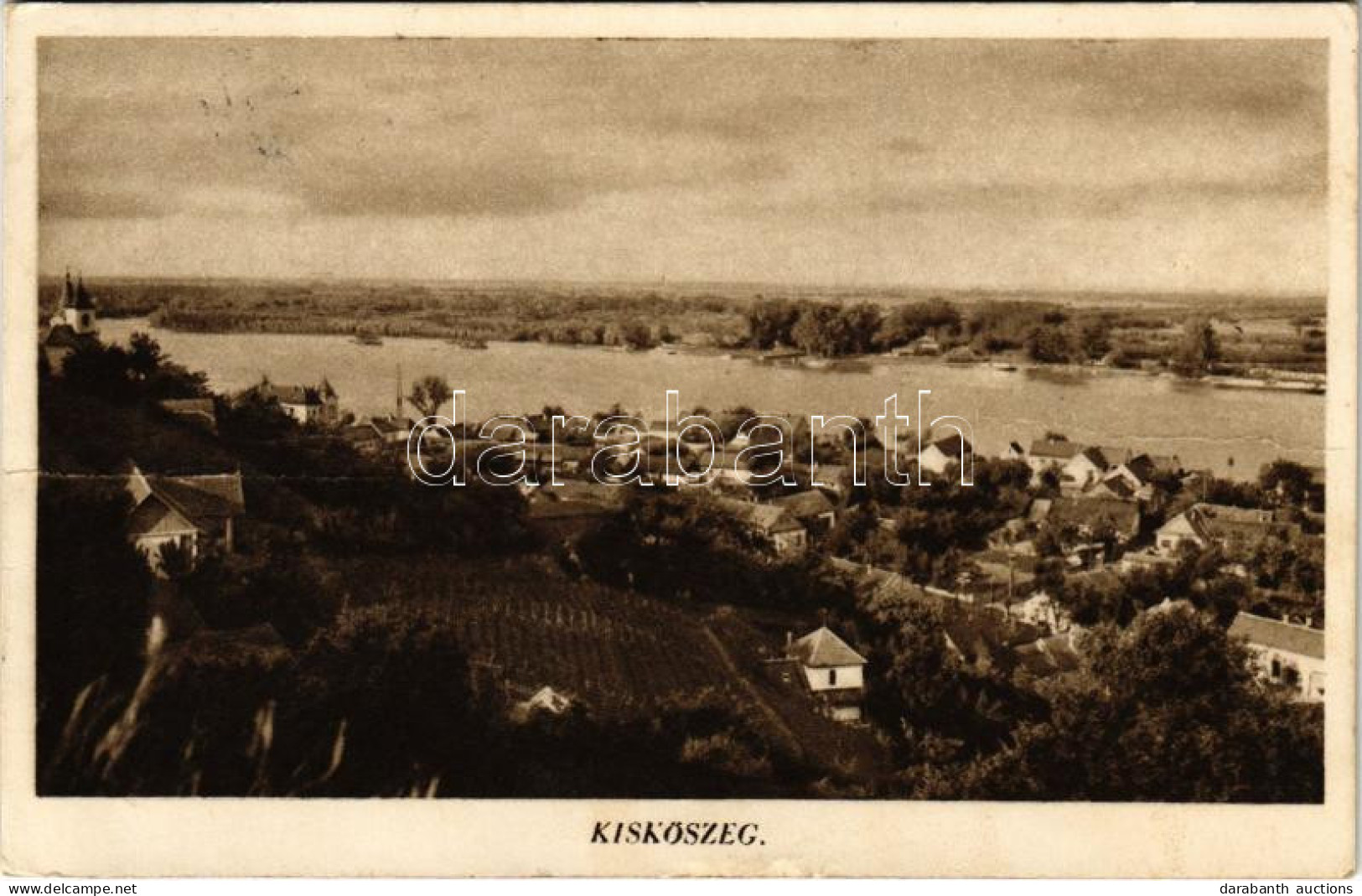 T3 1942 Kiskőszeg, Batina (Darázs, Draz); Látkép. Borkovits Nándor Kiadása / General View (fa) - Unclassified
