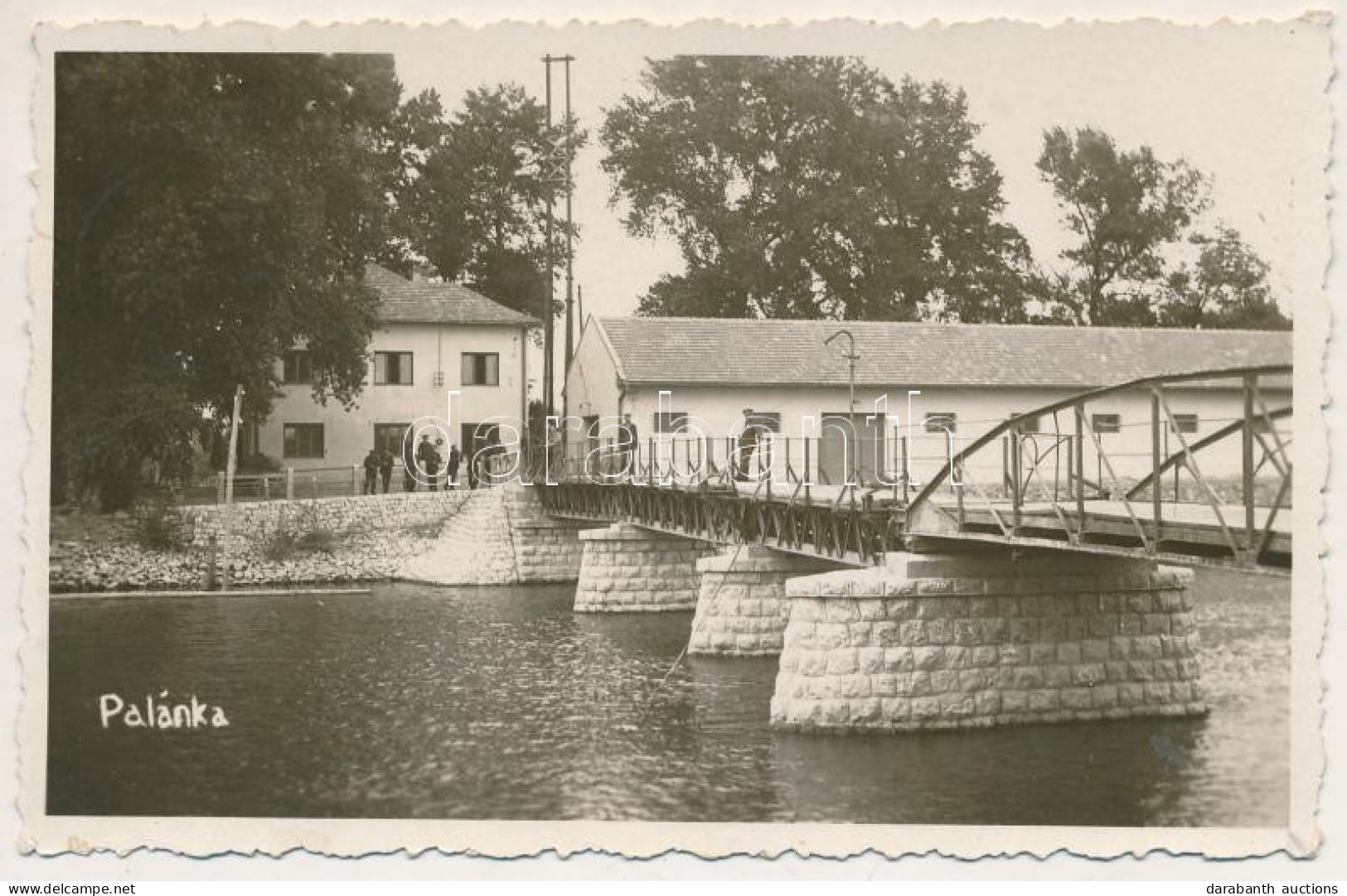 T2/T3 1943 Palánka, Németpalánka, Backa Palanka; Híd / Bridge. Photo + "55/2. U. SZD" (EK) - Sin Clasificación